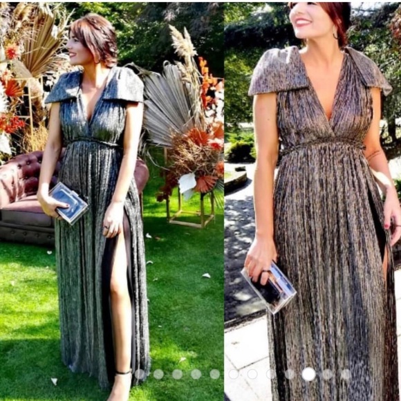 zara limited edition metallic thread dress